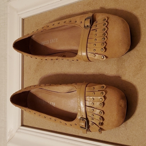 David Tate Jam tan suede flats loafers size 9 - Picture 1 of 7